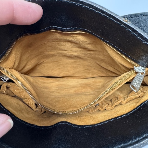 Patricia Nash Venezia CavalinoBlack Leather Brown Calf Hair Buckle Crossbody Bag - Picture 11 of 11